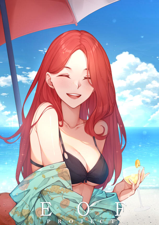 Efflore3 ffxiv character's fanart half body shoot & full background